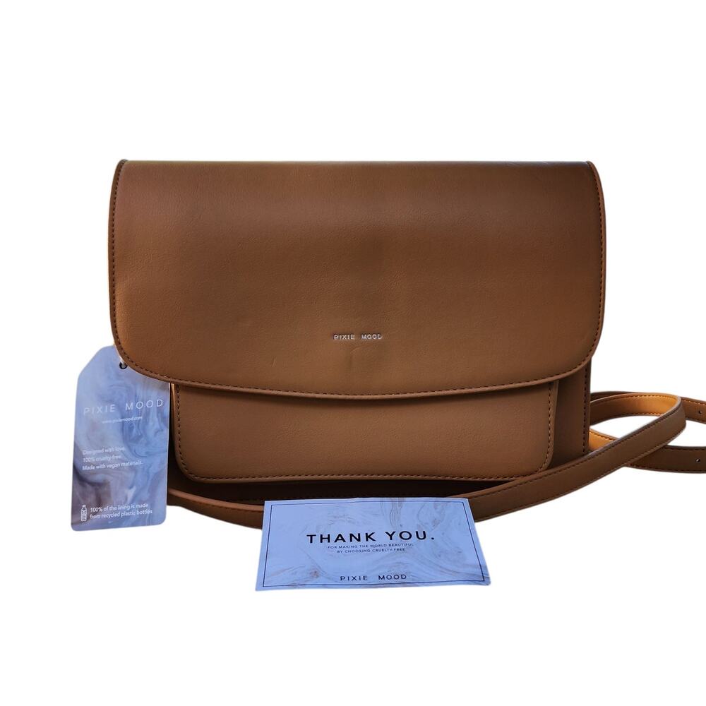 Pixie Mood Zoe Honey Vegan Leather Convertible Crossbody Bag - Picture 4 of 12